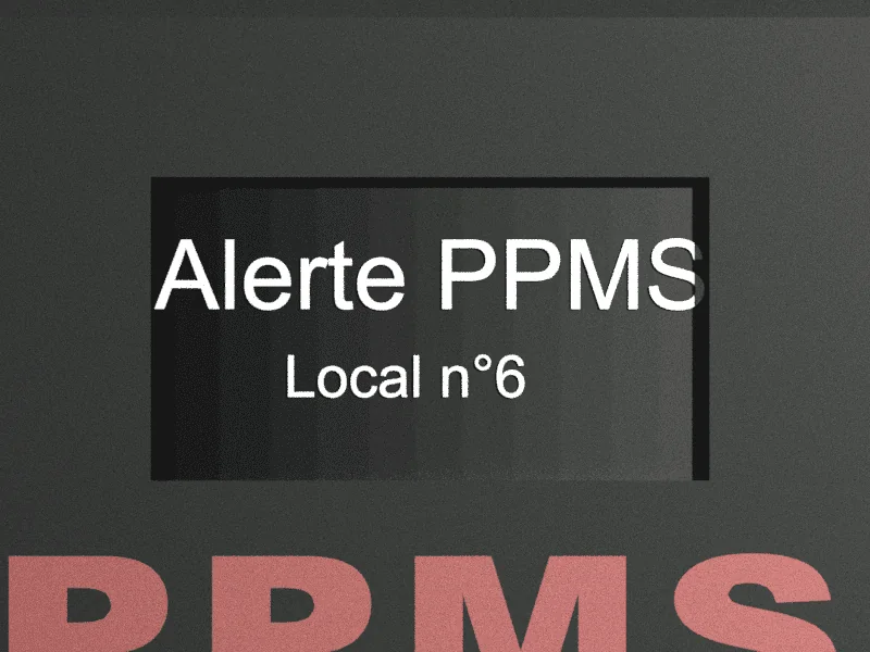 Écran du module : Alerte PPMS, Local n°6