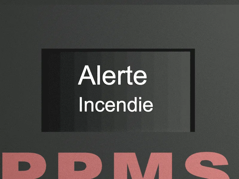 Écran du module : Alerte Incendie